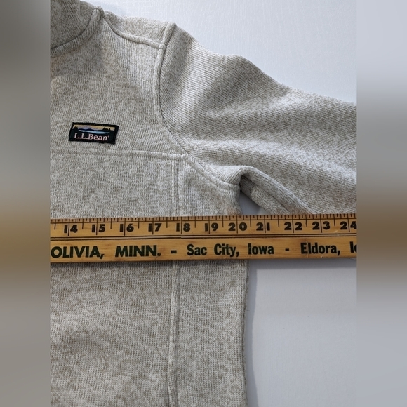 Women's LL Bean Sweater Fleece Pullover Medium Sailcloth - Picture 7 of 9